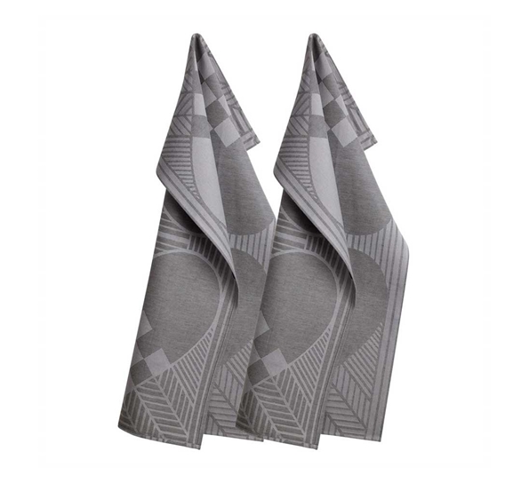 Christmas kjøkkenhåndkle lys grå 2-pk fra Georg Jensen Damask