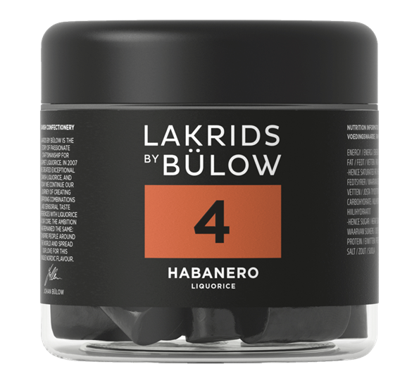 Habanero 4 lakris liten 150g fra Lakrids By Johan Bülow