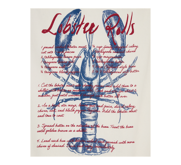 <p>Lobster rolls kjøkkenhåndkle 50x70 cm hvit rød Lexington</p>
