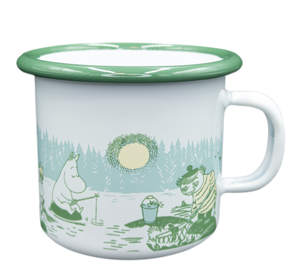 Mummi emaljekrus 2,5 dl Sommerfiske grønn Muurla