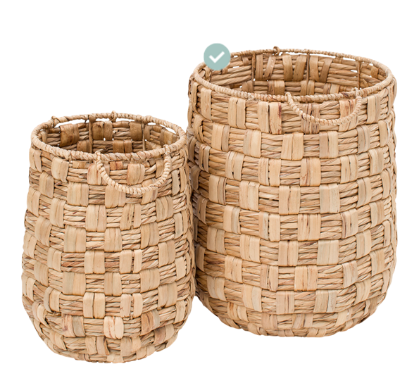 Lily høy kurv h54 cm vannhyasint natur fra Dixie