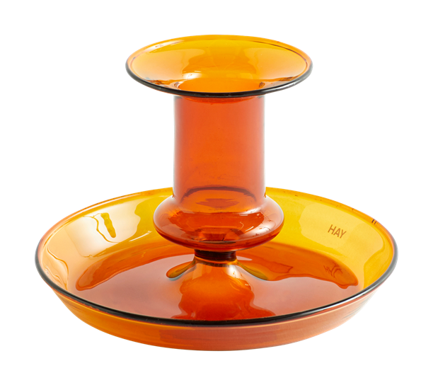 Flare lysestake glass rav fra HAY