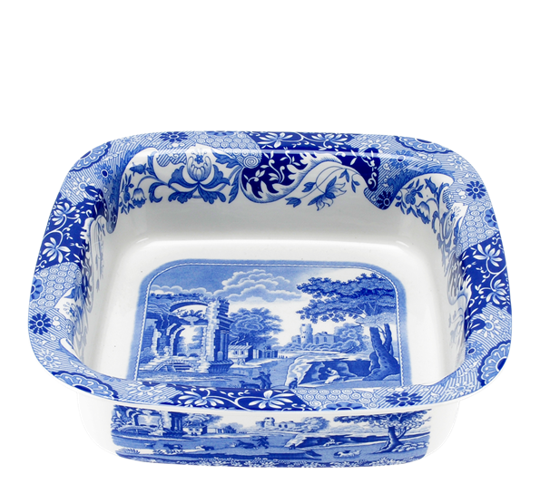 Blue Italian ildfastform 25x25cm blå Spode