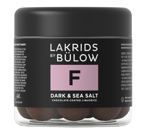 Mørk sjokolade og havsalt F liten 125g fra Lakrids By Johan Bülow