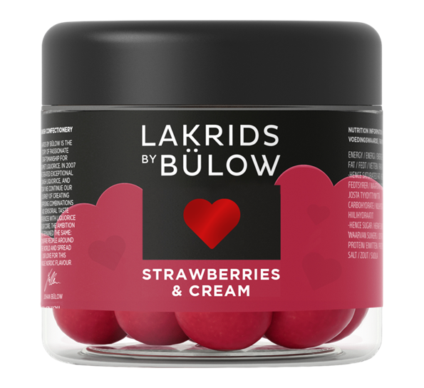 Love Strawberries & Cream lakris liten 115g fra Lakrids By Johan Bülow