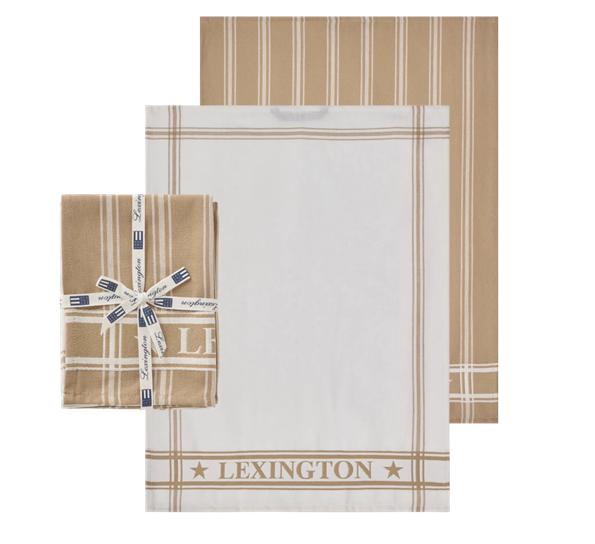 <p>Lexington kjøkkenhåndkle 2-pk 50x70 cm beige hvit Lexington</p>
