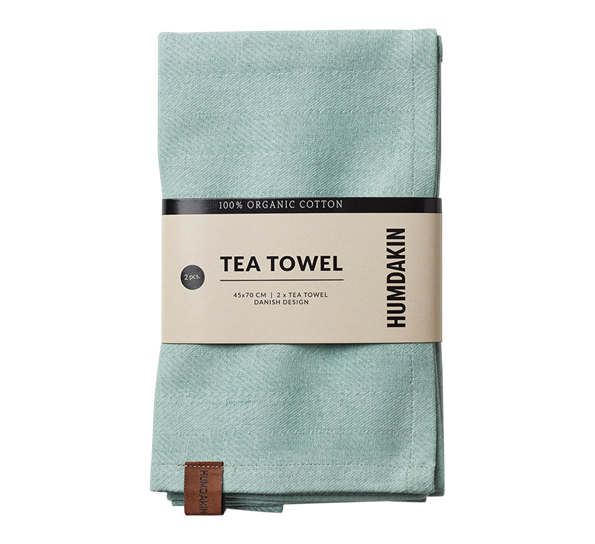 Organic kjøkkenhåndkle 2pk dusty green fra Humdakin