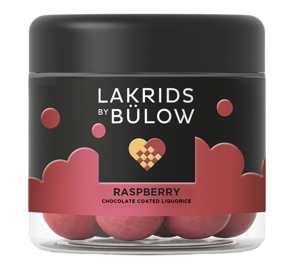 WE Lakris Crispy raspberry liten 125g fra Lakrids By Johan Bülow