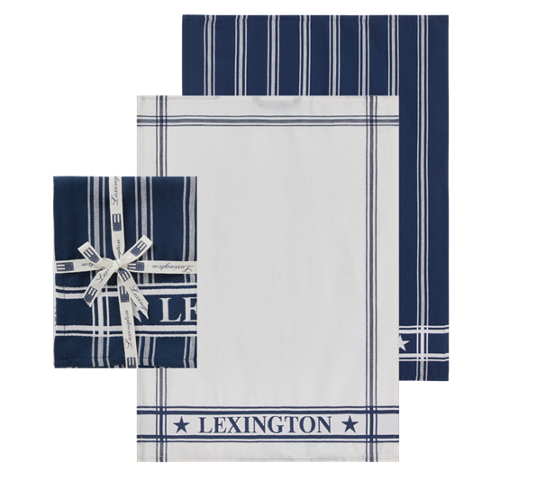 <p>Lexington kjøkkenhåndkle 2-pk 50x70 cm blå hvit Lexington</p>
