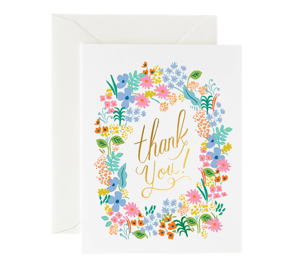 Kort Prairie Thank You fra Rifle Paper Co.