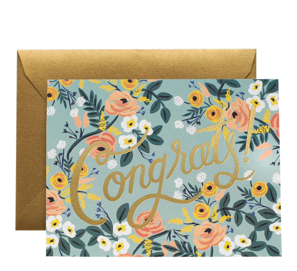 Kort Blue Meadow Congrats fra Rifle Paper Co.
