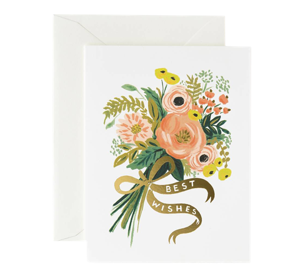 Kort Best Wishes Bouquet fra Rifle Paper Co.