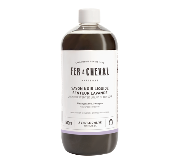 Flytende såpe sort lavendel 500ml fra Fer á Cheval