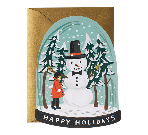 Julekort Snow Globe fra Rifle Paper Co.