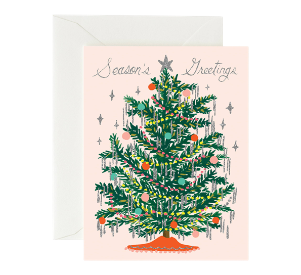 Julekort Tinsel Tree fra Rifle Paper Co.