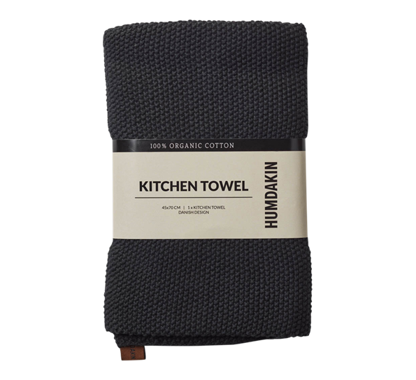 Knitted Kitchen kjøkkenhåndkle 45x70cm coal fra Humdakin