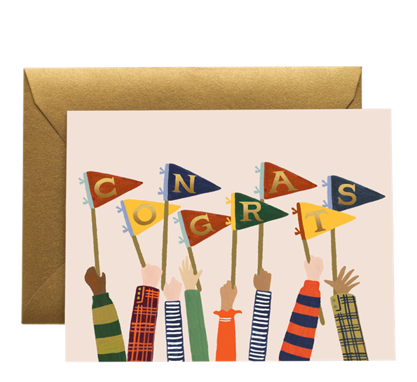 Kort Congrats Pennants fra Rifle Paper Co.