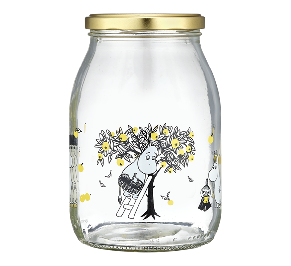 Mummi glasskrukke 1L med 4 stk merkelapper Muurla