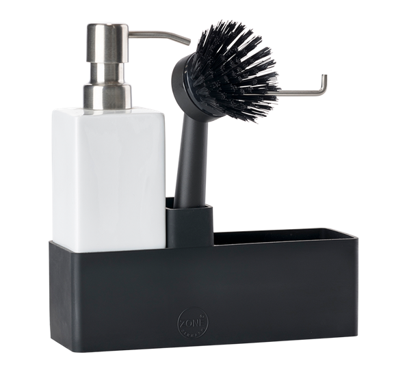 Singles oppvasksett 3 deler sort hvit fra Zone