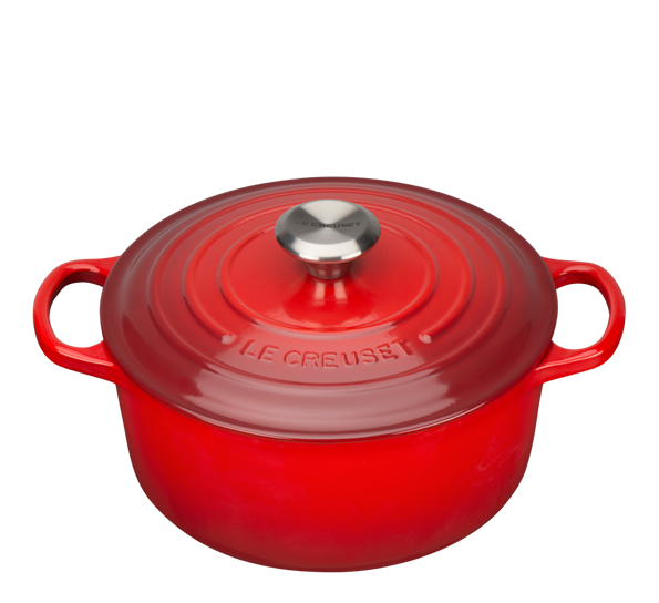 Jerngryte rund 4,2l 24cm rød fra Le Creuset