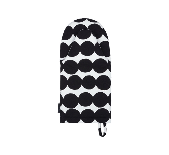 Räsymatto grytevott hvit sort fra Marimekko