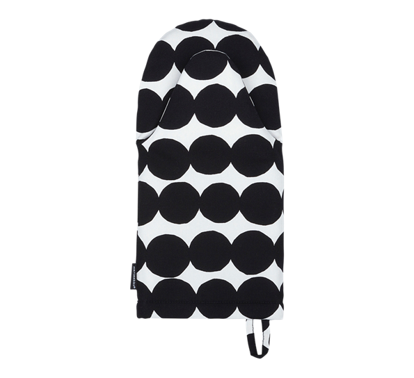 Räsymatto grillvott hvit sort fra Marimekko