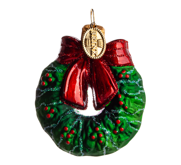 Julekule krans grønn Ø6 cm Brink Nordic