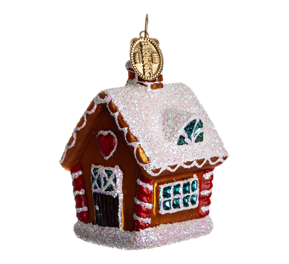 Julekule pepperkakehus 6 cm Brink Nordic