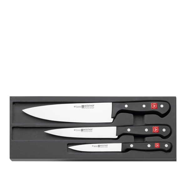 Gourmet knivsett universalkniv, grønnsakskniv og kokkekniv fra Wüsthof