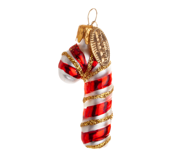 Julekule sukkerstang 4 cm Brink Nordic