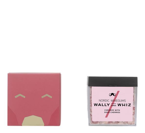 Cube vingummi kirsebær med sur kirsebær 140g Wally & Whiz