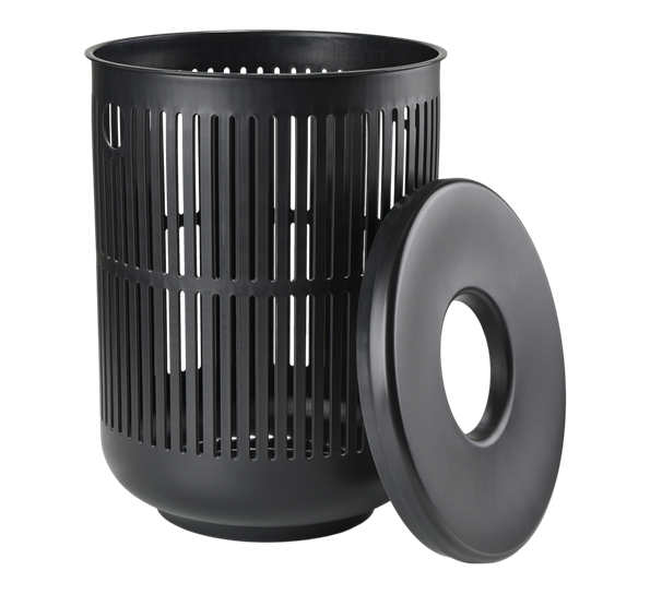 Ume skittentøyskurv med lokk 54 cm sort fra Zone