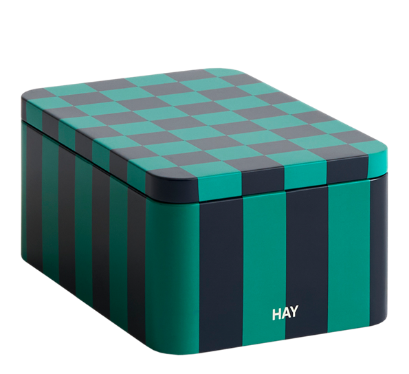 Tin oppbevaringsboks S grønn mørkeblå fra HAY