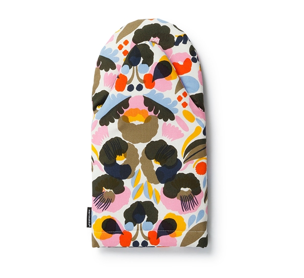 Hattarakukka grytevott plomme rød gul fra Marimekko