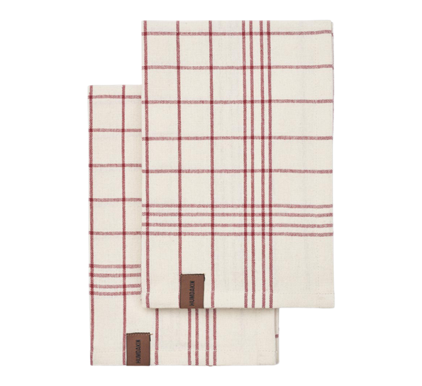 Chrismas kjøkkenhåndkle 2-pk røde striper fra Humdakin