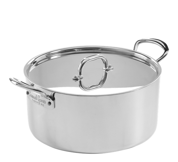 Classic SS gryte med lokk 3l rustfritt stål fra Samuel Groves