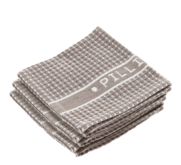 Kjøkkenkluter 32x32 cm 3 stk fungi hvit fra Pillivuyt