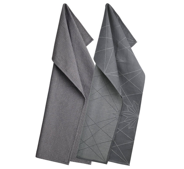 Finnsdottir Egypt kjøkkenhåndkle 2Pk Grå Flint fra Georg Jensen Damask