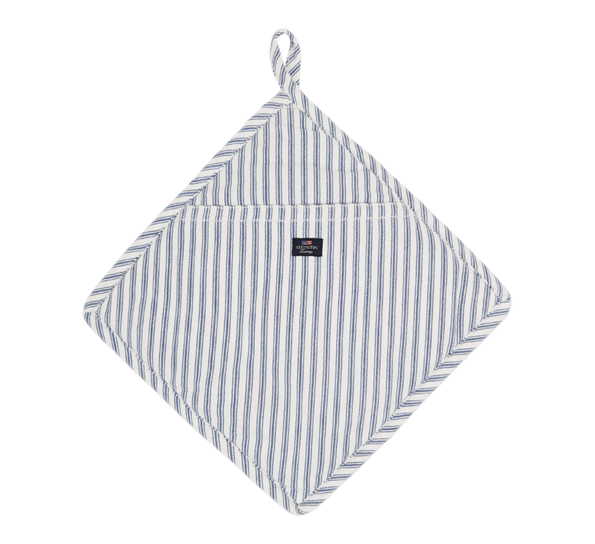 <p>Icons herringbone gryteklut&nbsp;striper blå hvit Lexington</p>
