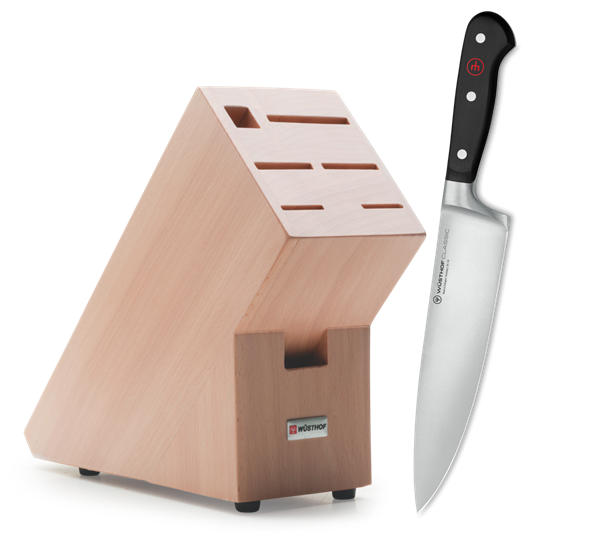 Classic kokkekniv med knivblokk på kjøpet bøk fra Wüsthof
