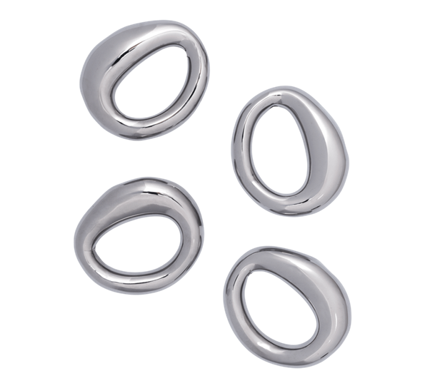 Orrith  serviettringer 4-pk rustik sølv Ferm Living