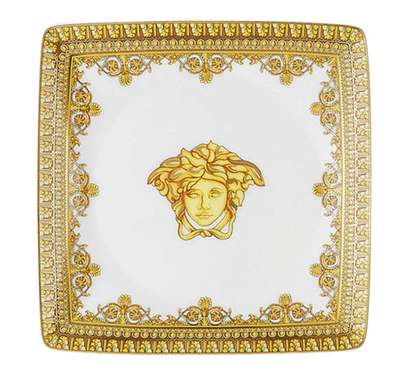 Baroque Bianco fat 12x12 cm fra Versace