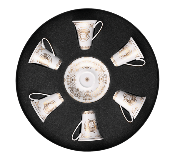 Medusa Gala espressokopp med skål 6 stk fra Versace