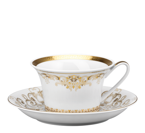 Medusa Gala gold tekopp med skål fra Versace