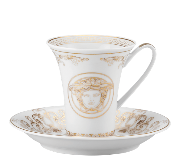 Medusa Gala espressokopp med skål fra Versace