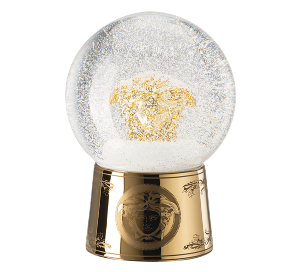 Golden Medusa snøkule gull liten fra Versace