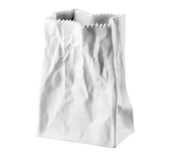 Do Not Litter posevase matt hvit 14 cm fra Rosenthal