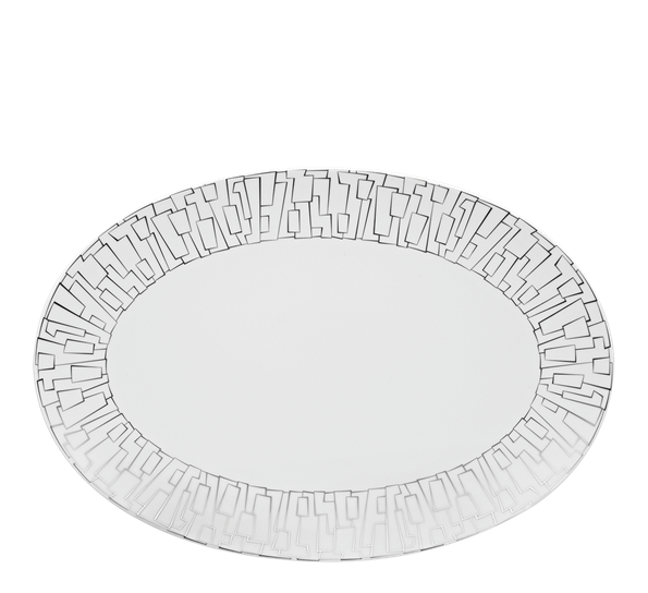 TAC Skin Platin fat ovalt 38 cm fra Rosenthal