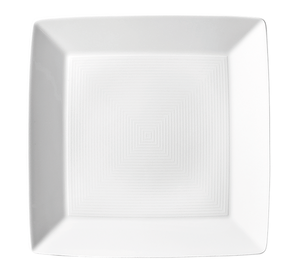 Loft Hvit dessertasjett firkantet 19x19 cm fra Thomas