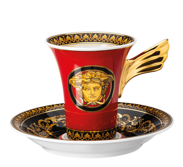 Medusa espressokopp med skål 9 cl fra Versace
